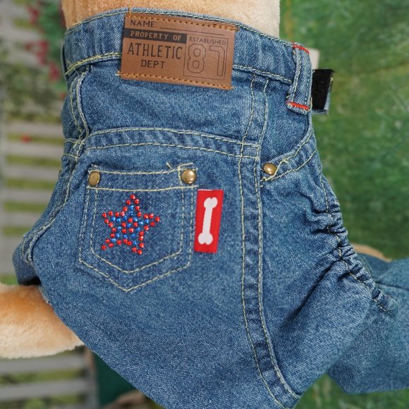 COMPANION ROAD PET FASHIONS DOG Denim JEANS PANTS SZ S - Picture 3 of 13